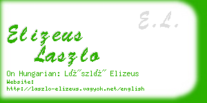 elizeus laszlo business card